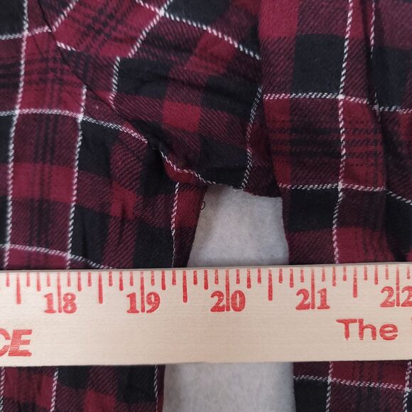 Truly Tartan Flannel Casual Button Up Shirt Mens Size Medium M Red Black - Picture 8 of 10